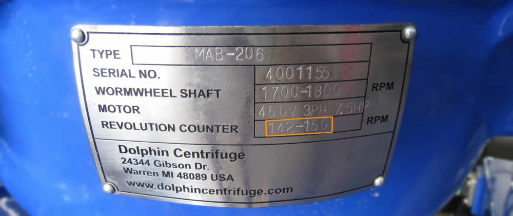 Disc Centrifuge Revolution Counter Speed Spec