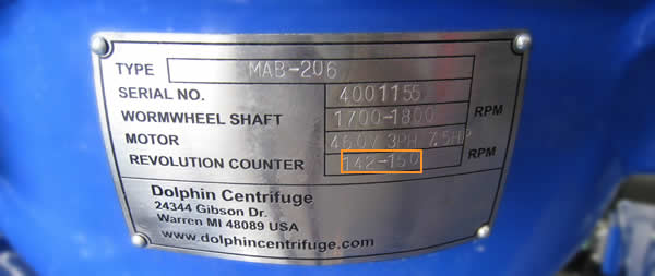 Disc Centrifuge Revolution Counter Speed